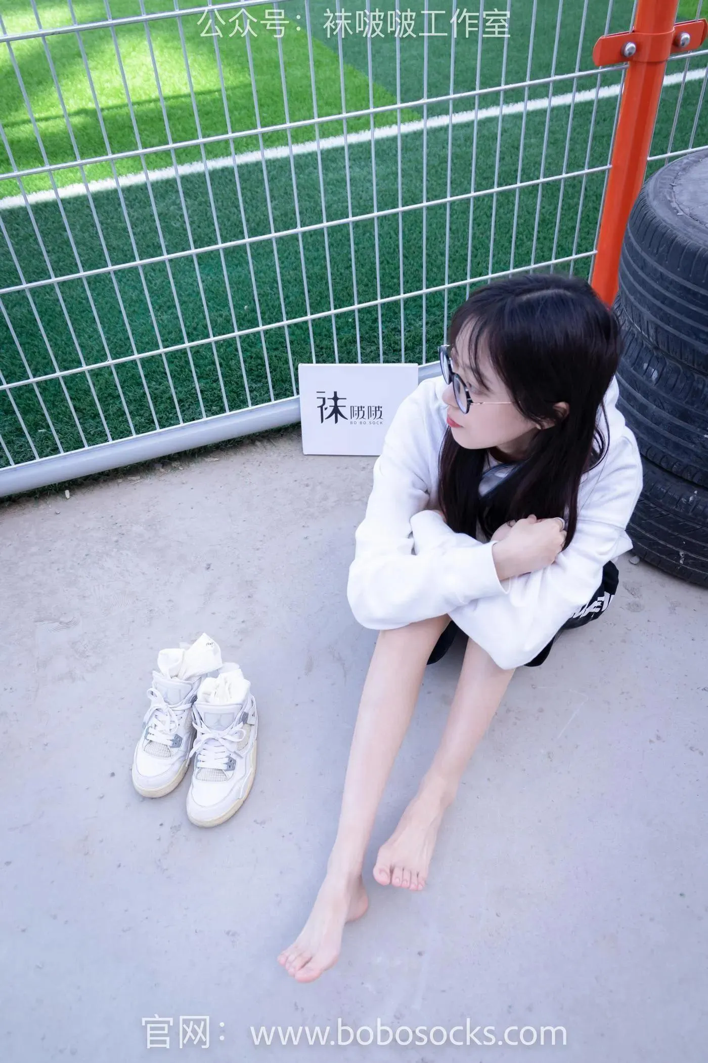 [BoBoSocks袜啵啵]NO.103 稚予-AJ篮球鞋、白棉袜、裸足 [134P]插图7